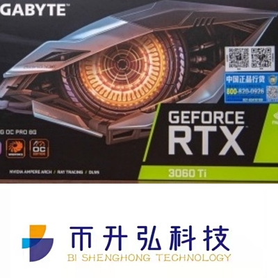 GIGABYTE 8GB Mining Rig Card đồ họa RTX 3060 Ti OC 8 Pin 1750MHz