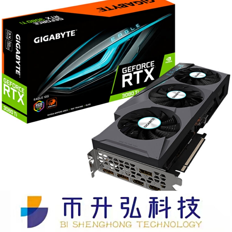 Cạc đồ họa 10240 CUDA Mining Rig GA102 GIGABYTE GeForce RTX 3080Ti EAGLE 12GB