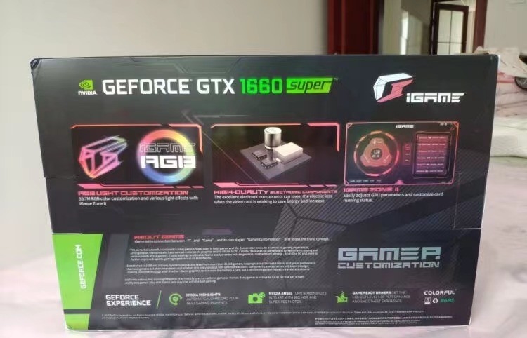 Card đồ họa 6G ETH Mining Rig 1785MHZ IGaMe GeForce GTX 1660 Super Ultra đầy màu sắc